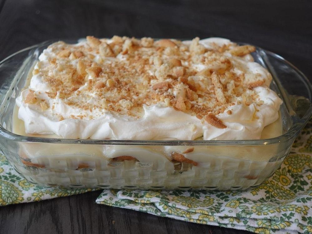 Homemade Banana Pudding with Fresh Whipped Cream