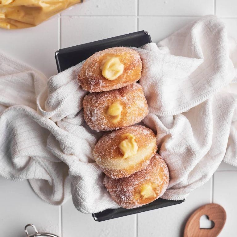 Homemade Custard-Filled Doughnuts