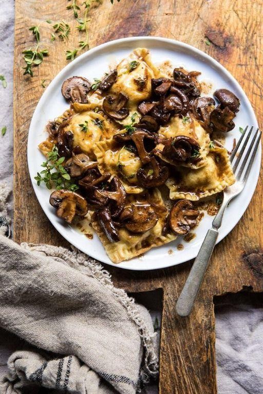 Homemade Dried Porcini Mushroom Ravioli