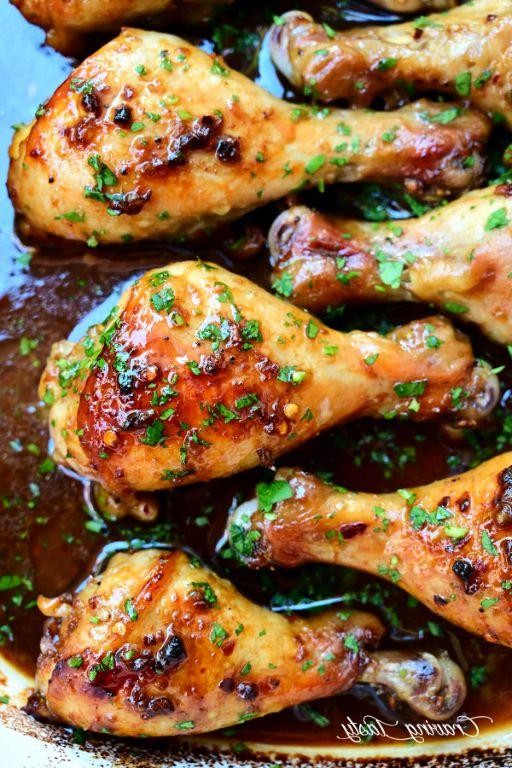 Honey Garlic Baked Chicken Drumsticks with Roasted Vegetables