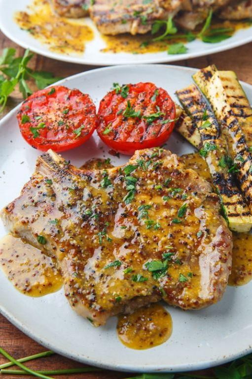 Honey Mustard Grilled Pork Chops
