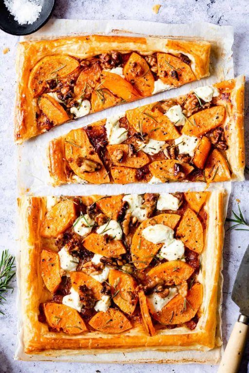 Hubbard Squash and Goat Cheese Tart