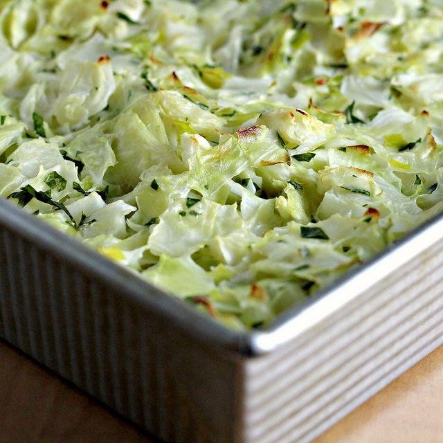 Irish Cabbage and Leek Gratin