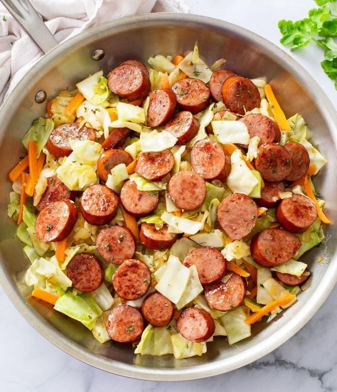 Irish Cabbage and Sausage Skillet