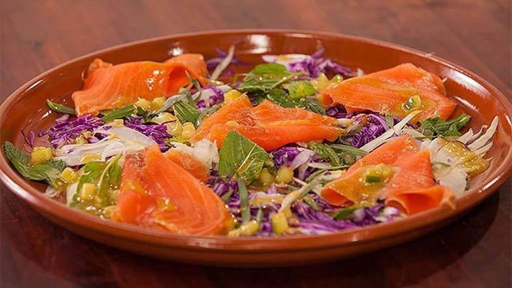 Irish Cabbage and Smoked Salmon Salad