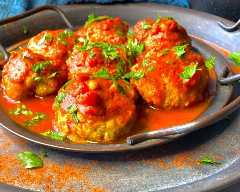 Israeli Chicken Meatballs in Tomato Sauce