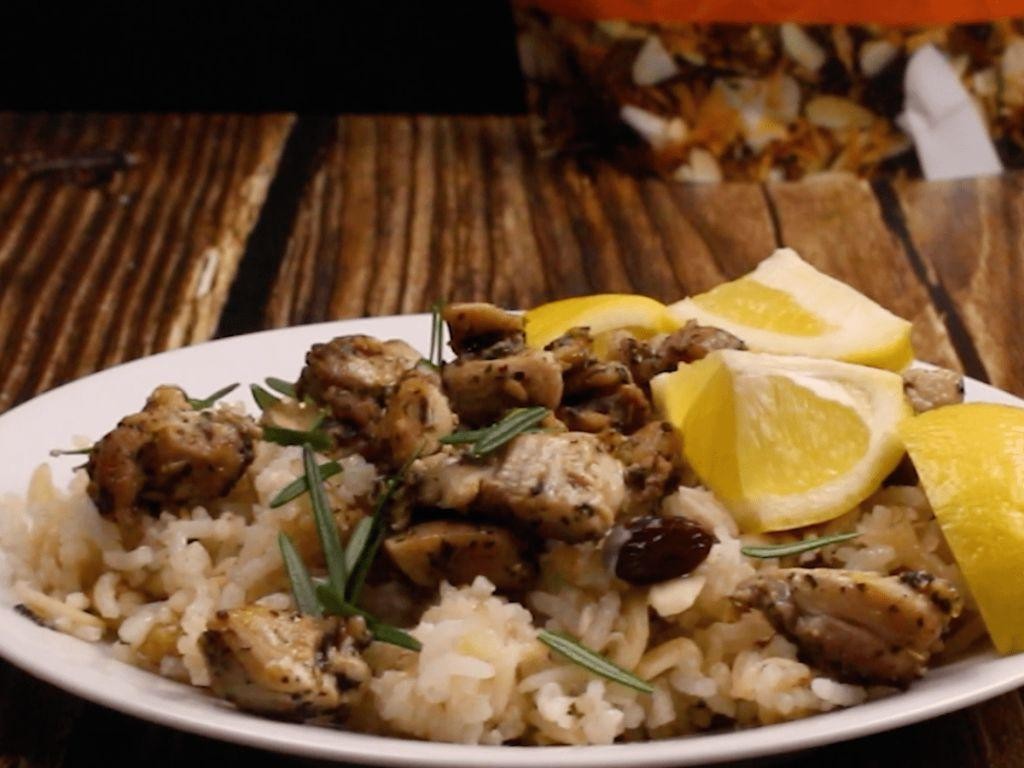 Israeli Chicken and Rice Pilaf with Almonds