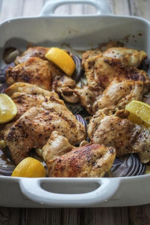 Israeli Lemon Garlic Roast Chicken