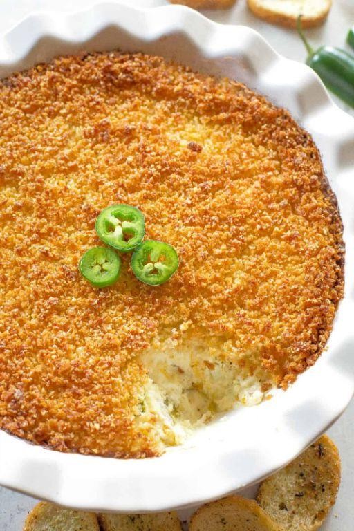 Jalapeño Popper Dip with Breadcrumbs