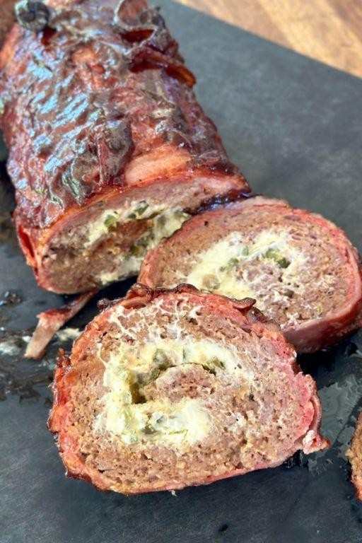 Jalapeño Popper Meatloaf with Spicy Sausage