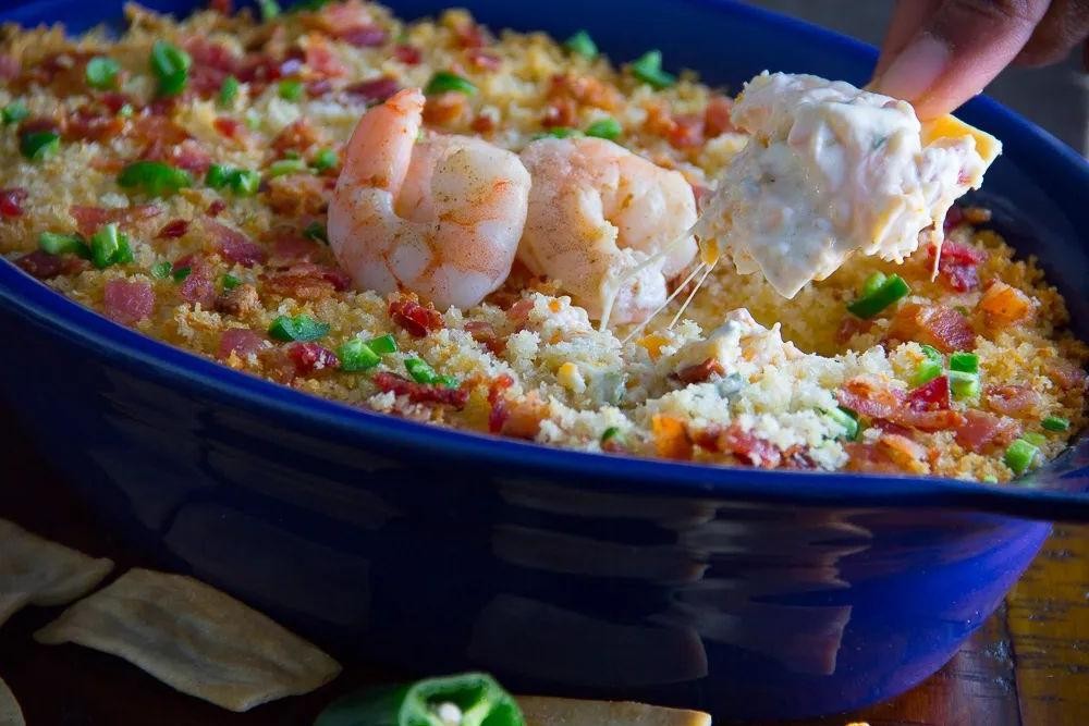 Jalapeño Popper Shrimp Dip with Cream Cheese