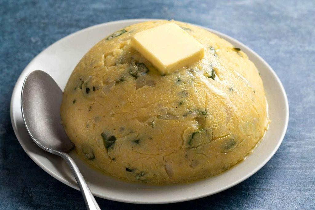 Jamaican Cabbage and Cornmeal Cou-Cou