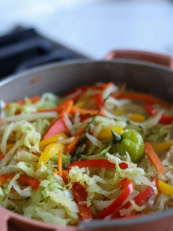 Jerk-Seasoned Jamaican Cabbage and Potato Medley
