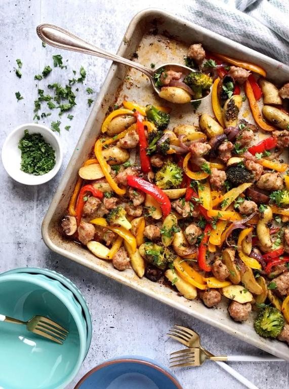 Johnsonville Italian Sausage with Roasted Vegetables