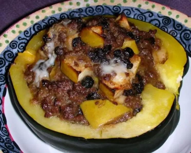 Juicy AIP Ground Beef and Apple Stuffed Acorn Squash