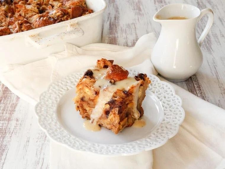 Kahlua Bread Pudding with Vanilla Sauce