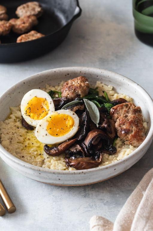 Keto Sausage and Cauliflower Mash Bowl