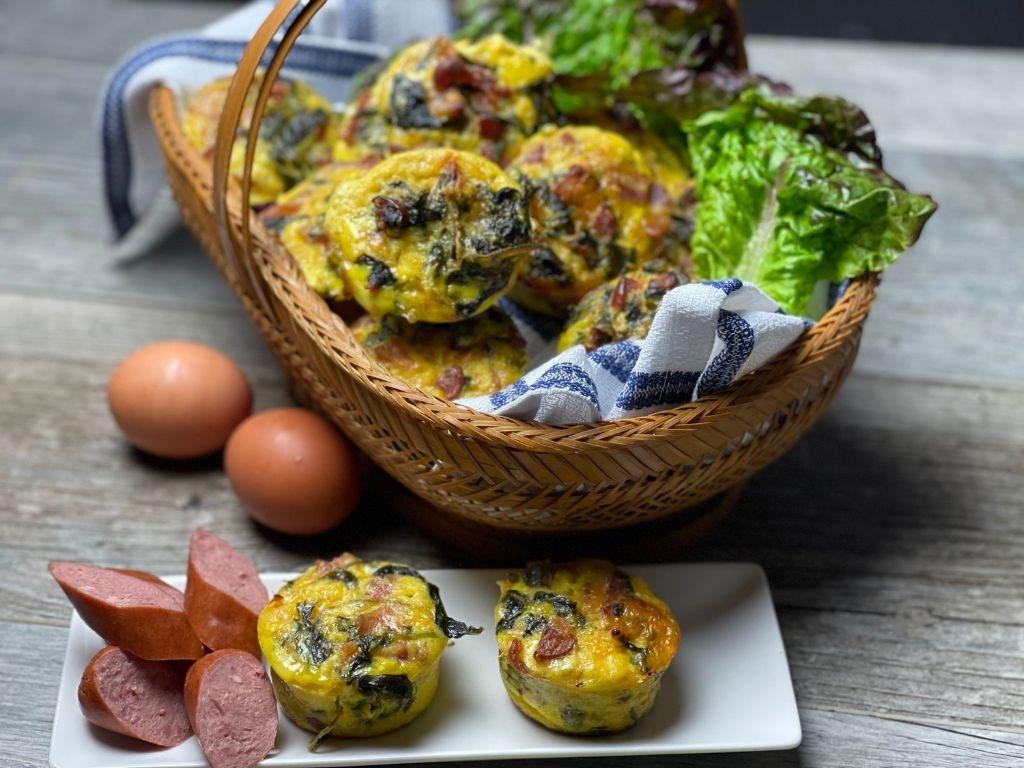 Keto Smoked Sausage and Egg Muffins