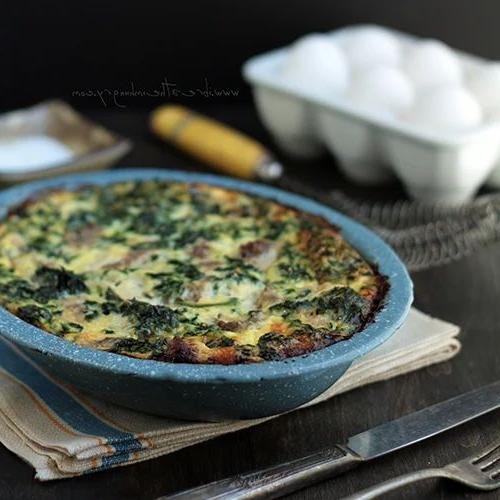 Keto Smoked Sausage and Spinach Frittata
