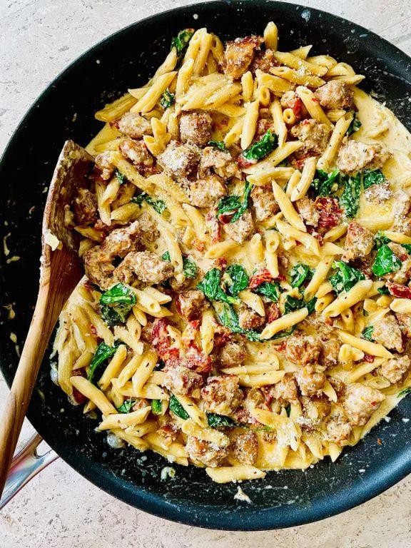 Kielbasa Pasta with Sun-Dried Tomatoes