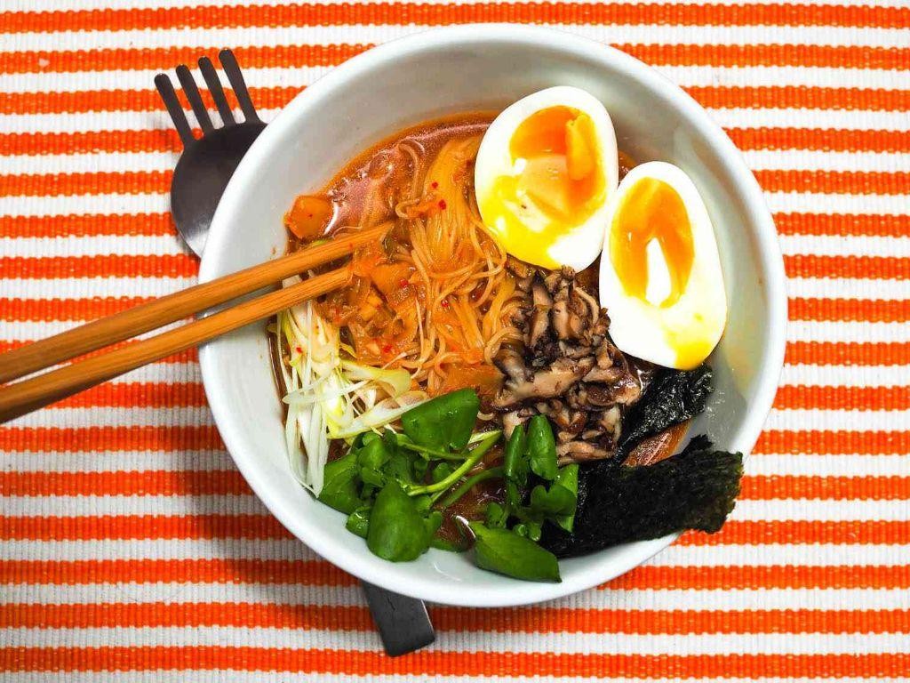 Kimchi Ramen with Soft-Boiled Egg