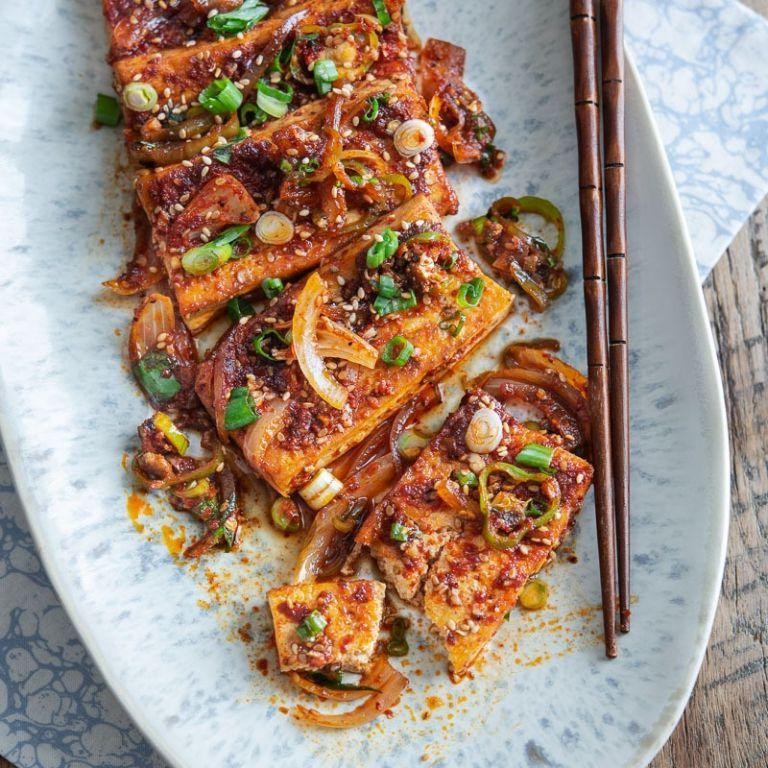 Korean Instant Pot Braised Tofu