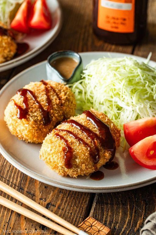 Korokke Bento with Breaded Potato Croquettes