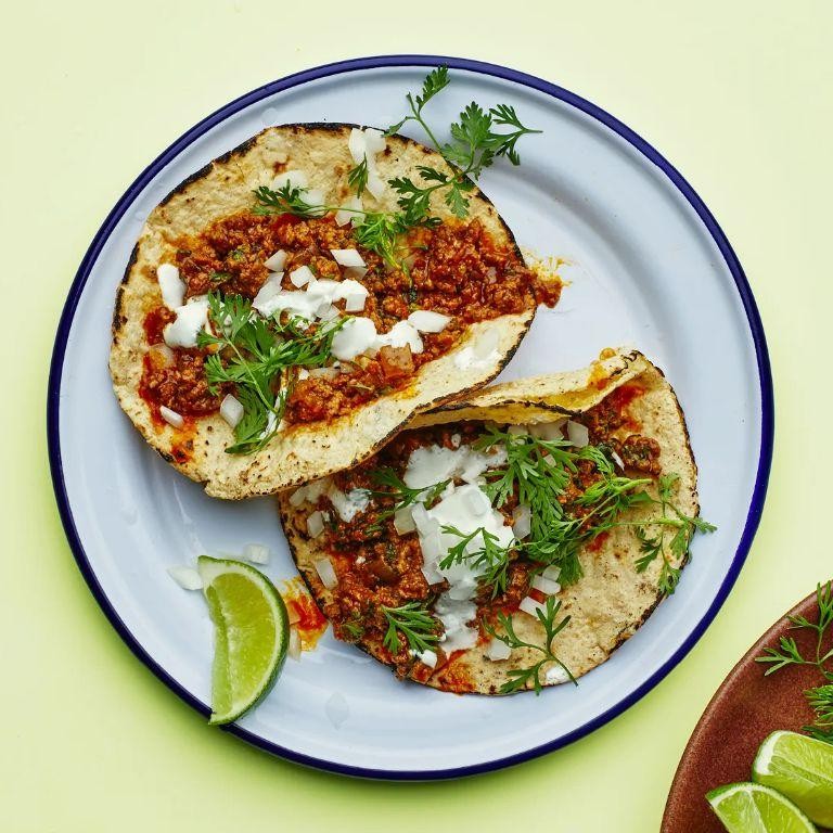 Lamb Keema Indian Tacos