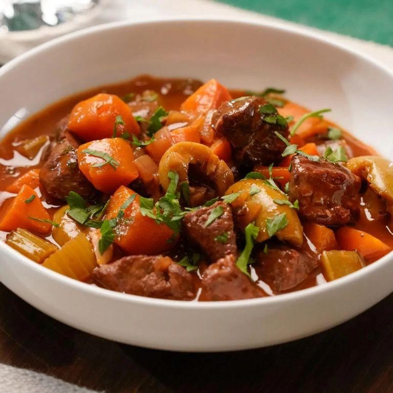 Lamb Stew with Red Wine and Balsamic Glaze