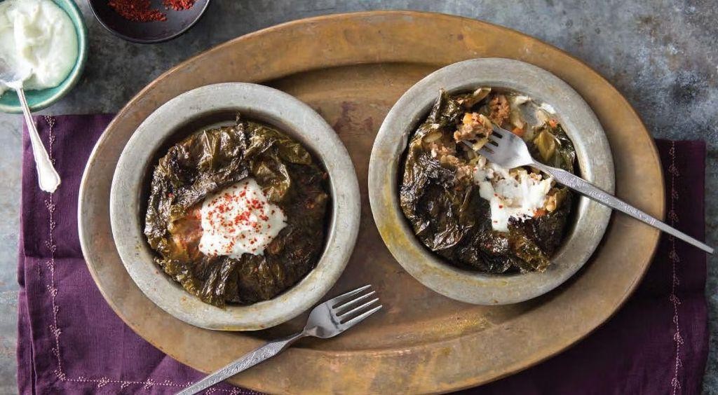 Lamb and Orzo Stuffed Grape Leaves