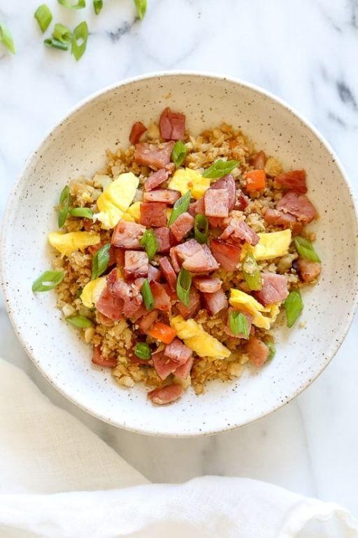 Leftover Ham and Cauliflower Fried Rice