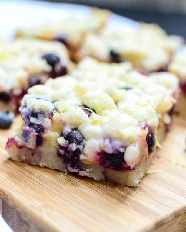 Lemon Blueberry Cobbler with Shortbread Topping