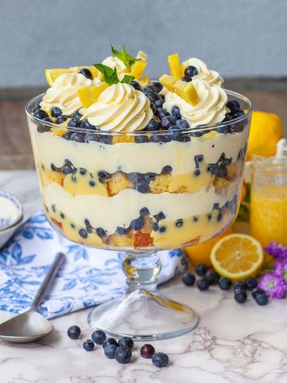 Lemon Blueberry Easter Trifle