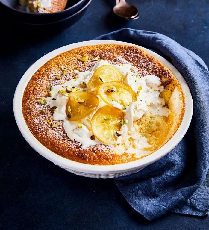 Lemon Cardamom Pudding