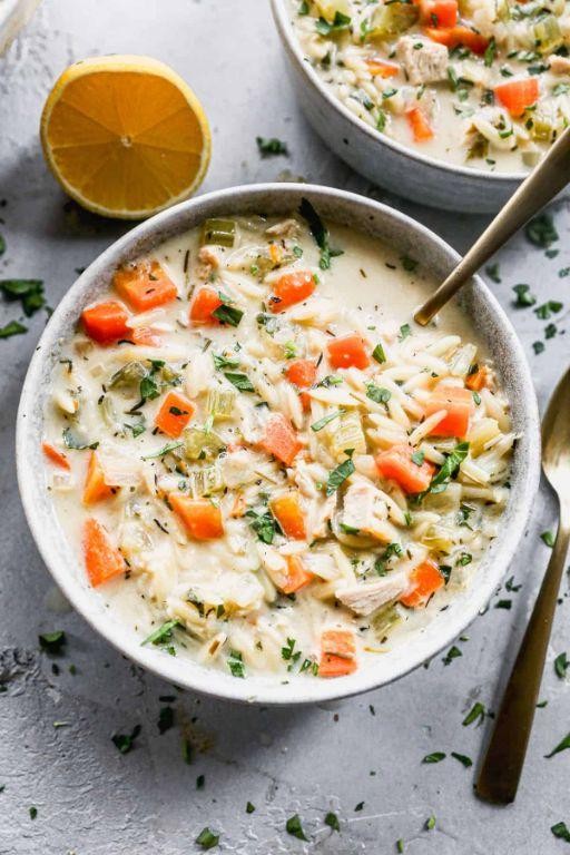 Lemon Chicken Orzo Soup