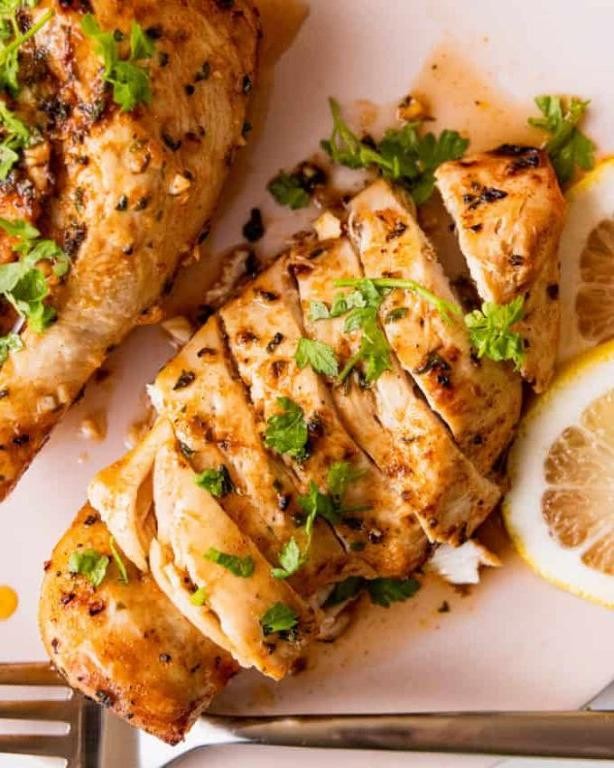Lemon Garlic Air Fryer Chicken Breast