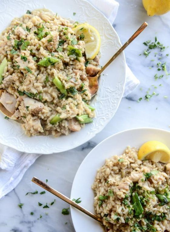 Lemon Garlic Chicken Risotto