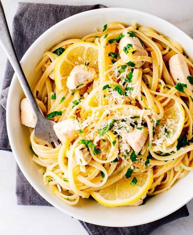 Lemon Garlic Grilled Chicken Pasta
