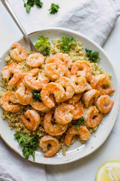 Lemon Garlic Shrimp and Quinoa Salad