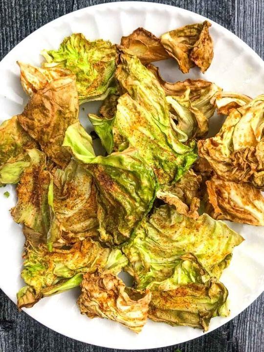 Lemon Herb Air Fryer Cabbage Chips