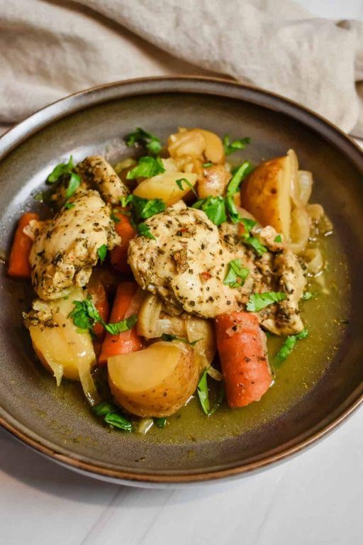Lemon Herb Chicken and Potato Slow Cooker Feast