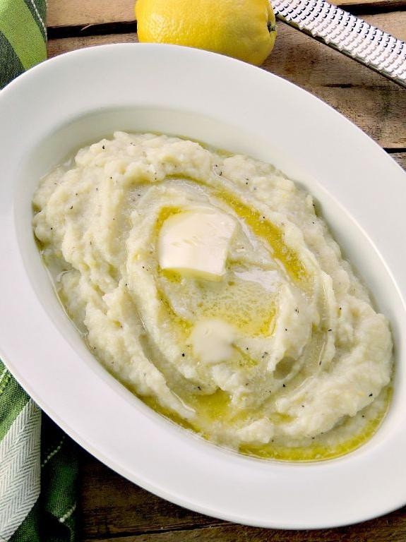 Lemon Herb Mashed Cauliflower
