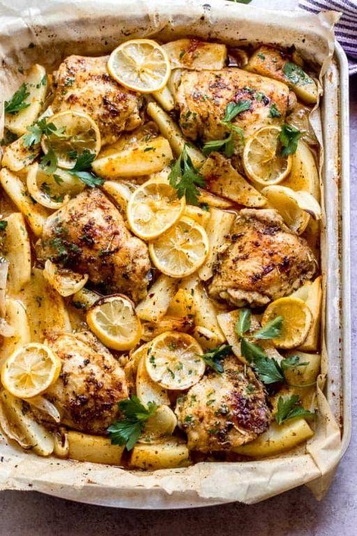 Lemon Herb One Pan Chicken Drumsticks and Potatoes