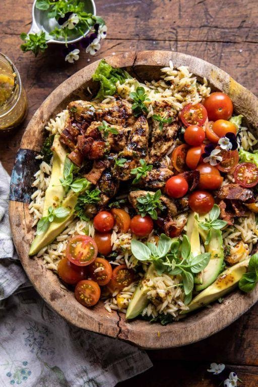 Lemon Herb Orzo with Grilled Chicken