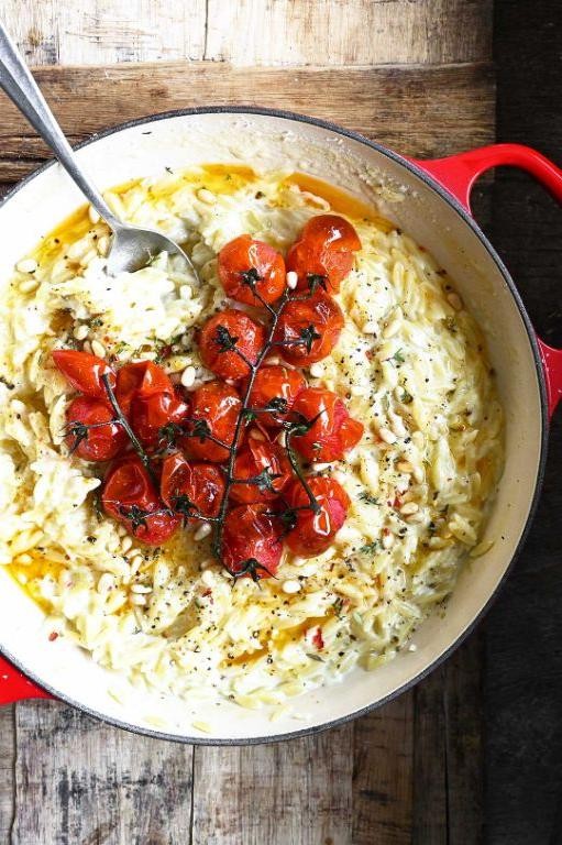 Lemon Orzo with Roasted Cherry Tomatoes