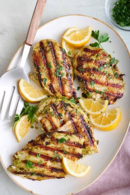 Lemon Pesto Grilled Chicken Breast