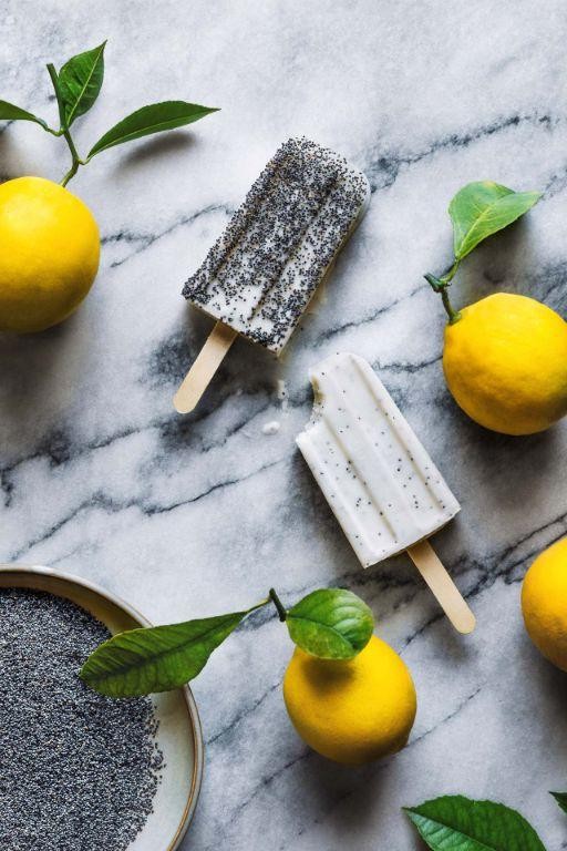 Lemon Poppy Seed Yogurt Popsicles