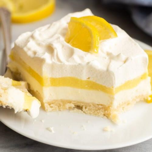 Lemon Pudding with Shortbread Crust
