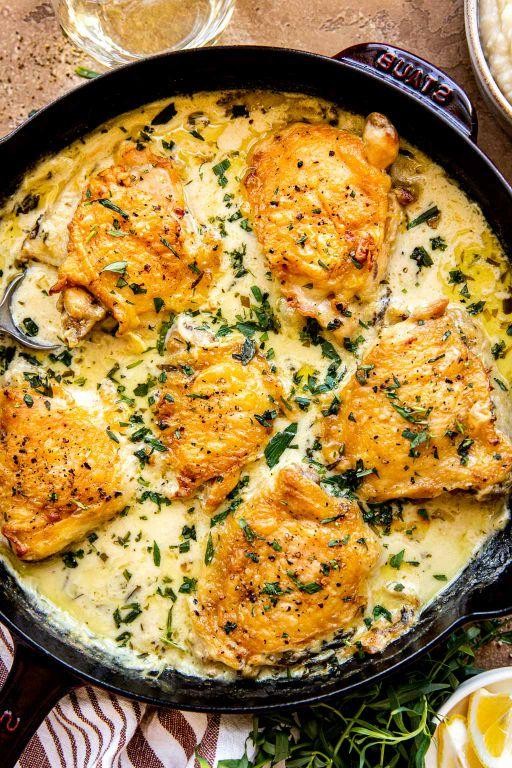 Lemon Tarragon Chicken Breast Skillet
