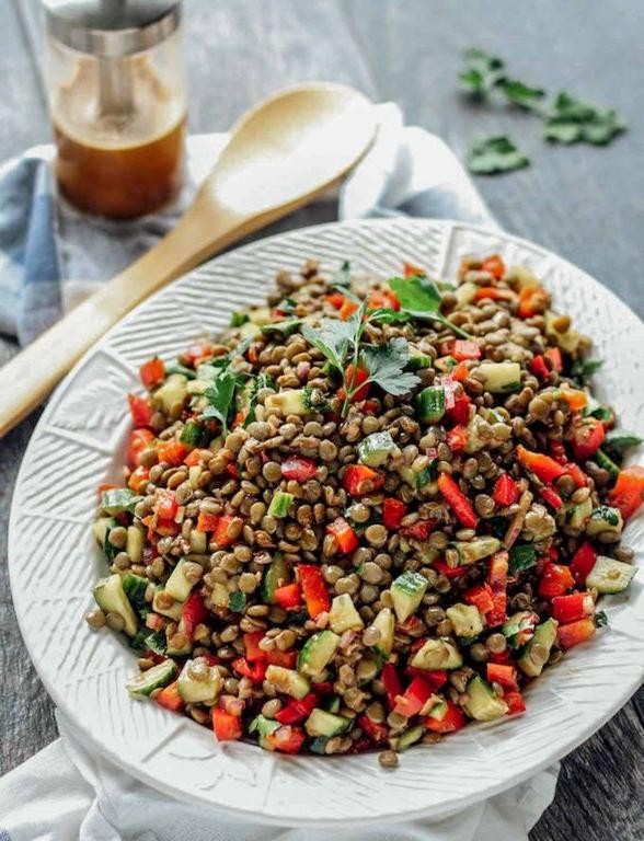 Lentil and Kidney Bean Salad with Balsamic Vinaigrette